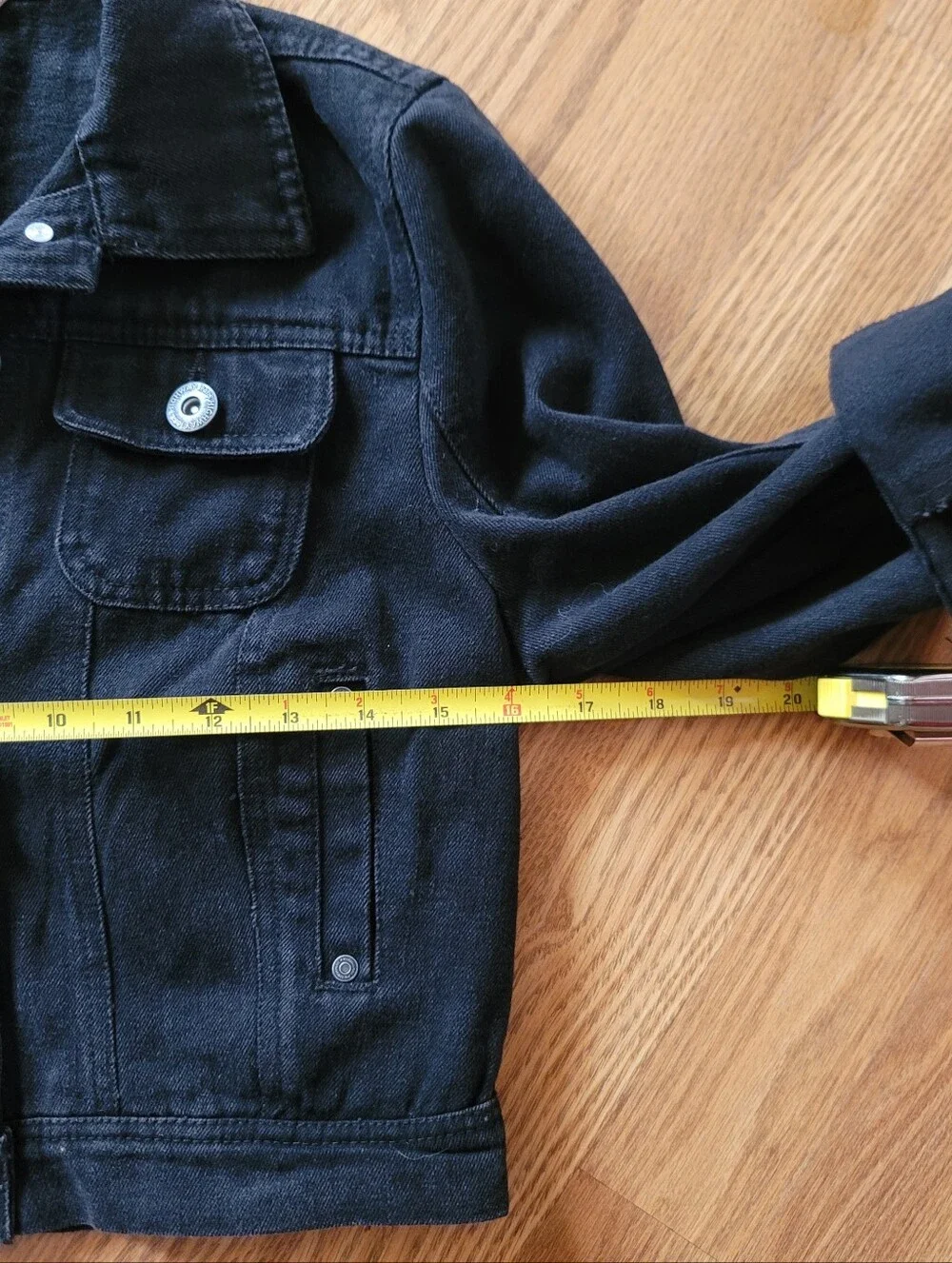 Highway Jeans Black Kids Denim Jacket with Roll-Tab Sleeves